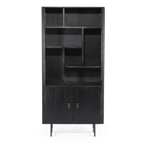Boekenkast Remi - Zwart- 95733 - bergkasten, Huis en Inrichting, Kasten | Buffetkasten, Nieuw, Overige materialen