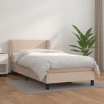 vidaXL Boxspring met matras kunstleer cappuccinokleurig, Overige materialen, 90 cm, Eenpersoons, Bruin