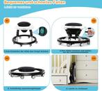 Loopstoel - Baby walker - Loopwagen - Opvouwbaar - Zwart, Verzenden, Zo goed als nieuw