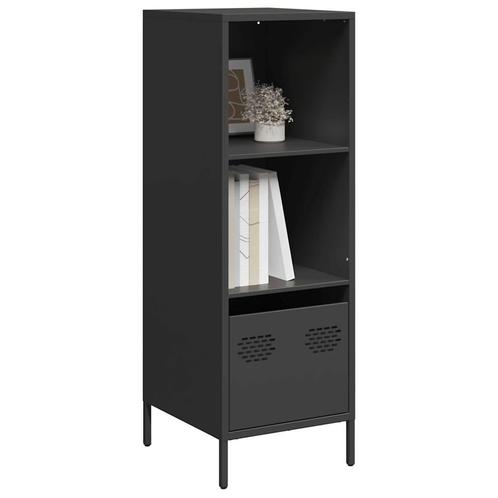 vidaXL buffetkast 35x39x103,5 cm staal zwart, Huis en Inrichting, Kasten | Buffetkasten, Nieuw, Metaal, Verzenden