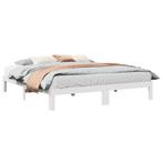 vidaXL Bedframe zonder matras massief grenenhout wit 160x200, Verzenden, Wit, 200 cm, 160 cm
