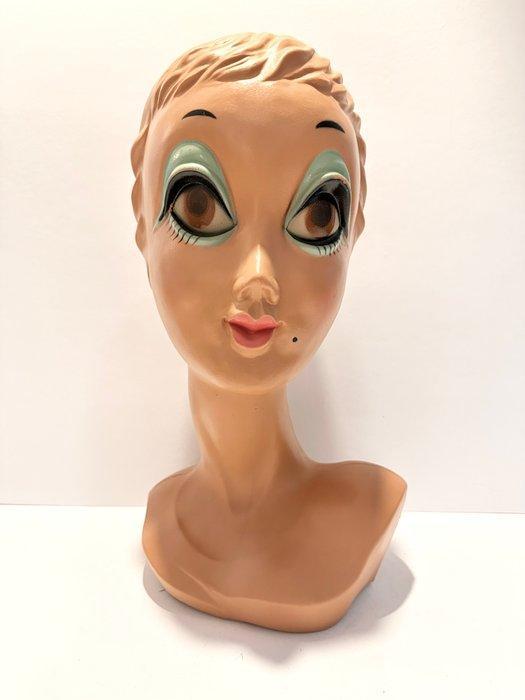 Twiggy head - Mannequin - Plastic, Antiek en Kunst, Antiek | Wandborden en Tegels