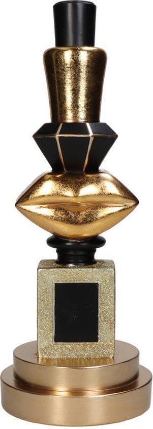 Kandelaar goud zwart met parfum en lippen 12 x 31 cm beschikbaar voor biedingen