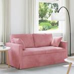 vidaXL Bank Roze 158 x 78 x 80 cm Fluweel, Verzenden, Nieuw, Stof, Minder dan 150 cm