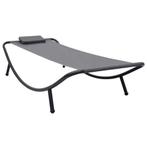 vidaXL Tuinbed 200x90 cm staal grijs, Tuin en Terras, Verzenden, Nieuw