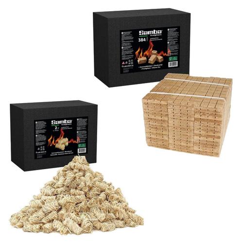 Samba Combi Verpakking - 384 aanmaakblokjes in een Omdoos..., Tuin en Terras, Barbecue-accessoires, Nieuw, Ophalen of Verzenden