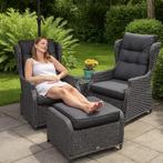 Toscane XL lounge balkonset verstelbaar 5-delig antraciet, Tuin en Terras, Ophalen of Verzenden, Nieuw, Wicker