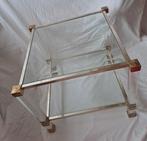 Bijzettafel - plexiglas en glas en metaal