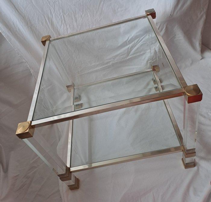 Bijzettafel - plexiglas en glas en metaal, Antiek en Kunst, Kunst | Designobjecten