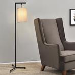 lux.pro Staande lamp Skaun 161x42x42 cm zwart en beige, Huis en Inrichting, Lampen | Vloerlampen, Verzenden, Nieuw