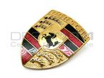 90155921097 Porsche Bonnet Badge gebogen met goudkam (356, Verzenden, Nieuw
