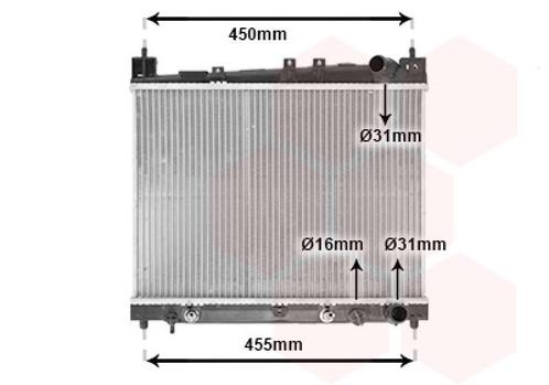 RADIATOR VOOR TOYOTA ECHO 1999-2003 1640021070, Auto-onderdelen, Airco en Verwarming, Nieuw, Ophalen of Verzenden