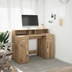vidaXL Bureau met LED-verlichting 120x55x91 cm hout, Verzenden, Nieuw