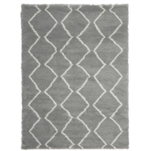 Vloerkleed hoogpolig - grijs - 200x300 cm - berber stijl -, Huis en Inrichting, Stoffering | Vloerbedekking, Verzenden