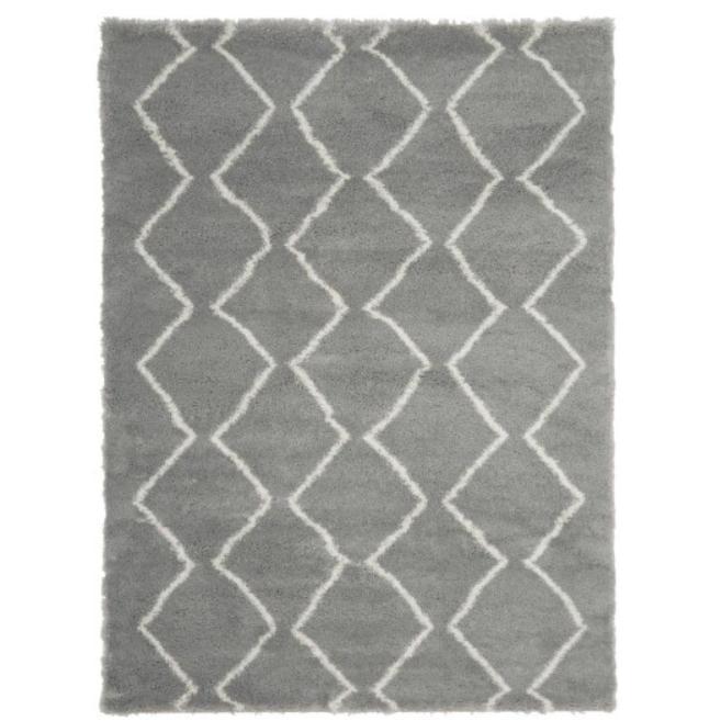 Vloerkleed hoogpolig - grijs - 200x300 cm - berber stijl -, Huis en Inrichting, Stoffering | Vloerbedekking, Verzenden