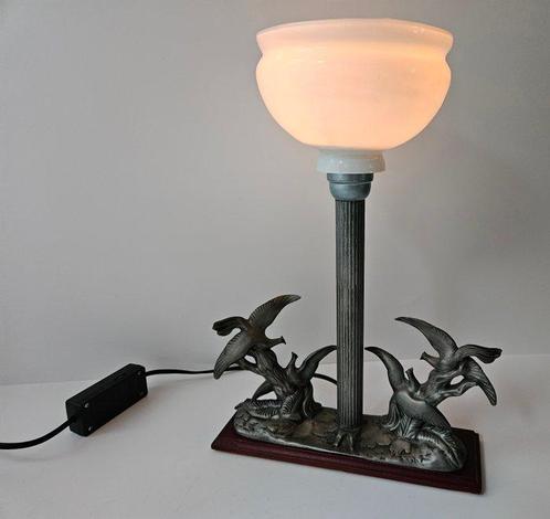P. Champagne Monnekens - Tingieterij - Art Deco - Tafellamp, Antiek en Kunst, Curiosa en Brocante