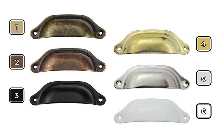 Set van 8 ijzeren handvaten voor meubels: 4. goud, Doe-het-zelf en Verbouw, Gereedschap | Handgereedschap, Nieuw, Ophalen of Verzenden