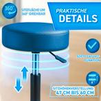 Zadelkruk - Kruk op wielen - Rolkruk - Draaikruk - Oranje -, Verzenden, Zo goed als nieuw