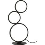 LED Tafellamp - Rond - Mat Zwart - Warm Wit 3000K, Huis en Inrichting, Lampen | Tafellampen, Ophalen of Verzenden, Nieuw, Metaal