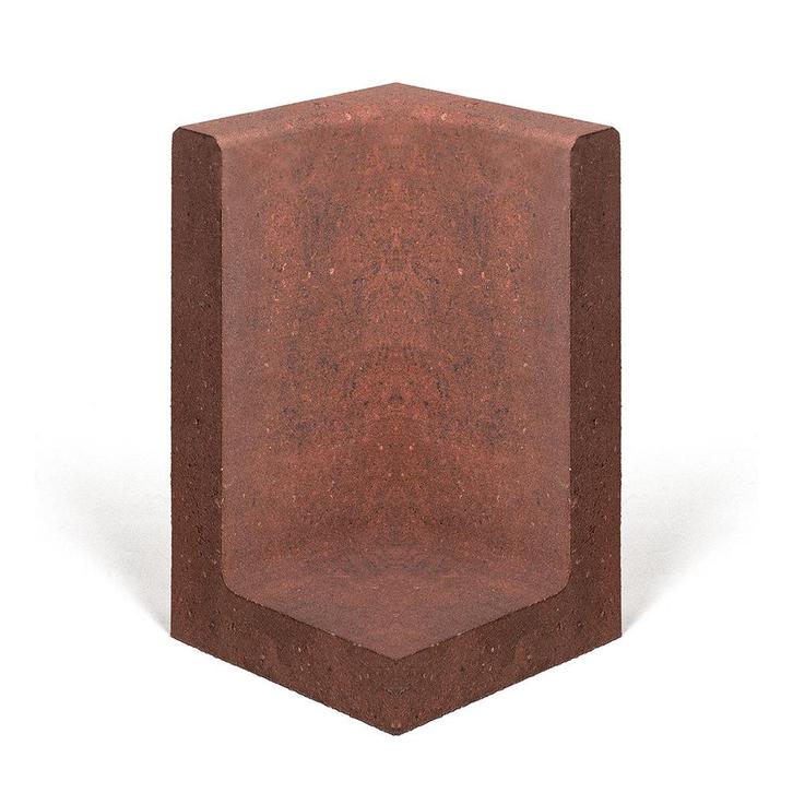 Betonnen L-hoekelement 30x30x40 roestbruin, Tuin en Terras, Bielzen en Borders, Nieuw, Beton, Ophalen of Verzenden