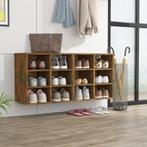 vidaXL Schoenenkasten 2 st 52,5x30x50 cm gerookt, Huis en Inrichting, Kasten | Overige, Verzenden, Nieuw