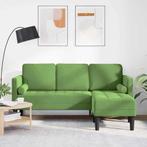 vidaXL Bank 3-zits met poef L-vormig 160 cm fluweel, Verzenden, Minder dan 150 cm, Stof, Driepersoons