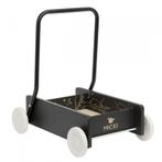 Micki Premium houten loopwagen (zwart) (Poppenhuizen), Kinderen en Baby's, Ophalen of Verzenden, Nieuw