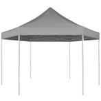 Partytent pop-up opvouwbaar zeshoekig grijs 3,6 x 3,1 m, Nieuw, Verzenden, Partytent