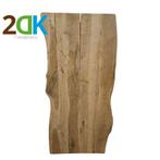 2dk Massief eiken boomstamblad - 180 x 90 cm, Huis en Inrichting, Tafels | Eettafels, Ophalen of Verzenden, Nieuw