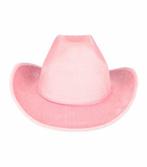 Cowboyhoed Velvet Roze, Verzenden, Nieuw