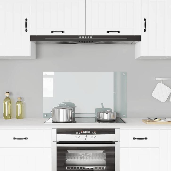 vidaXL Spatscherm keuken 90x50 cm gehard glas transparant, Huis en Inrichting, Keuken | Keukenbenodigdheden, Nieuw, Verzenden
