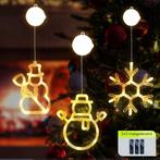 Kerstverlichting Raam Sneeuwvlok + Sneeuwpop met Bezem +, Verzenden, Nieuw