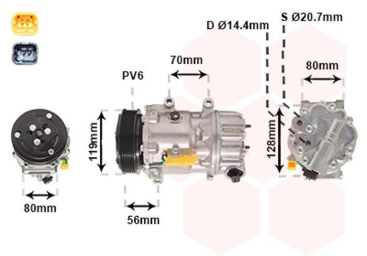 AIRCO COMPRESSOR VOOR CITROEN C4 GRAND PICASSO 2006- 6453XL, Auto-onderdelen, Airco en Verwarming, Nieuw, Ophalen of Verzenden