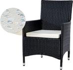 2dekans | Tectake - Tuinmeubelset - 8 persoons - Zwart, Ophalen of Verzenden, Zo goed als nieuw, Zwart