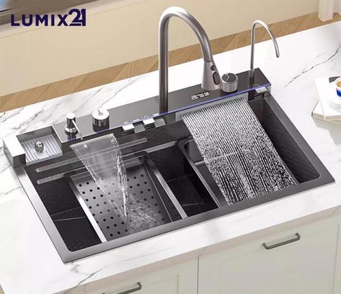 Luxe Multifunctionele Keukenwasbak-Gratis Verzending, Huis en Inrichting, Keuken | Keukenelementen, Minder dan 25 cm, Zwart, Nieuw