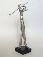 Figuur - Golfer in full swing - Aluminium, Antiek en Kunst