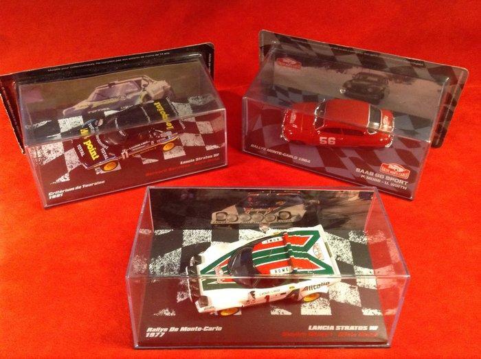 Kiosk - Edicola - Serie Rally 1:43 - Modelauto (4) - 1) Saab, Hobby en Vrije tijd, Modelauto's | 1:5 tot 1:12