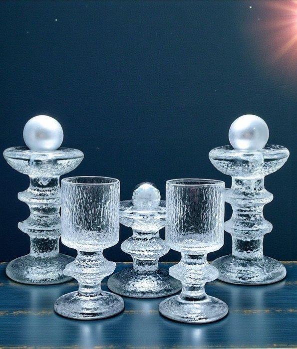 Iittala - Tapio Wirkkala - Kaarsenhouder (5) - Glas, Antiek en Kunst, Antiek | Glas en Kristal