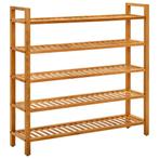 vidaXL Schoenenrek met 5 schappen 100x27x100 cm massief, Huis en Inrichting, Verzenden, Nieuw