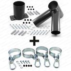 Aanbouwschommel set dubbel rond schuin zwart, Ophalen of Verzenden, Nieuw