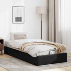 vidaXL Bedframe zonder matras 100x200 cm kunstleer zwart, Overige materialen, 100 cm, Eenpersoons, Verzenden