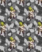 Shrek Digitaal Tricot Katoen Grijs, Hobby en Vrije tijd, Stoffen en Lappen, Nieuw, Grijs