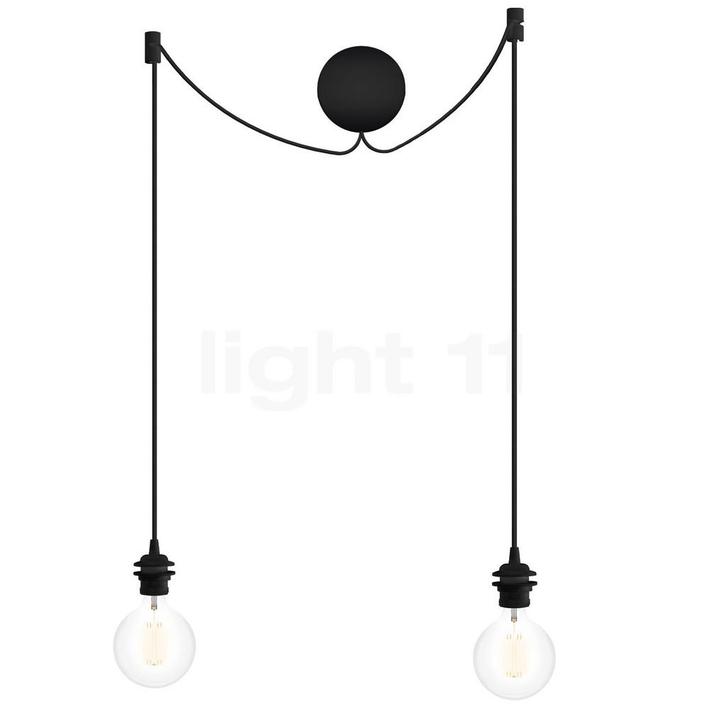 Umage Cannonball Hanglamp 2-lichts, zwart - met globe lichtb, Huis en Inrichting, Lampen | Hanglampen, Nieuw, Verzenden