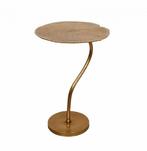 Handgemaakte design bijzettafel ABSTRACT LEAF 40cm goud -, Huis en Inrichting, Tafels | Sidetables, Ophalen of Verzenden, Nieuw