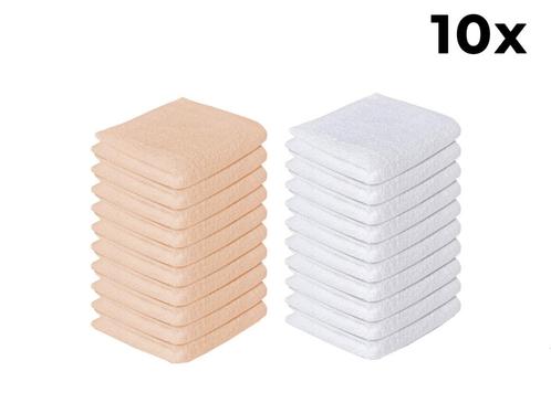 10 Zydante Terry Handdoek - 70x140 cm-Creme, Huis en Inrichting, Badkamer | Badtextiel en Accessoires, Nieuw, Verzenden