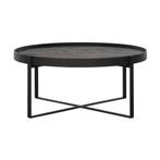 *WOONWINKEL* DTP Home Highlight Pluto Zwarte Salontafel Teak, Huis en Inrichting, Tafels | Salontafels, Verzenden, Nieuw