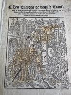 Virgile - Feuillet de titre : Les Eneydes de Virgille, Antiek en Kunst