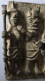 Ife Miniatur-Bronzeplatte – Benin - Nigeria (Zonder, Antiek en Kunst