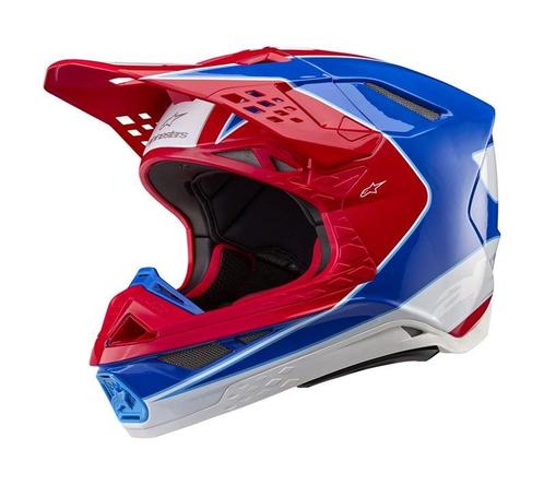 Alpinestars Supertech S-M10 Aeon Helmet Ece 22.06 Bright Red, Motoren, Kleding | Motorhelmen, Offroadhelm, Heren, L, Nieuw met kaartje