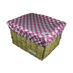 Hooodie Fietskrat Hoes Kratcover Large Pink Checkers, Fietsen en Brommers, Fietsaccessoires | Fietsmanden, Verzenden, Nieuw
